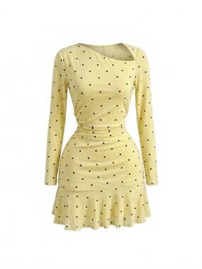 NEW AARON & AMBER women's penelope dress in butter yellow